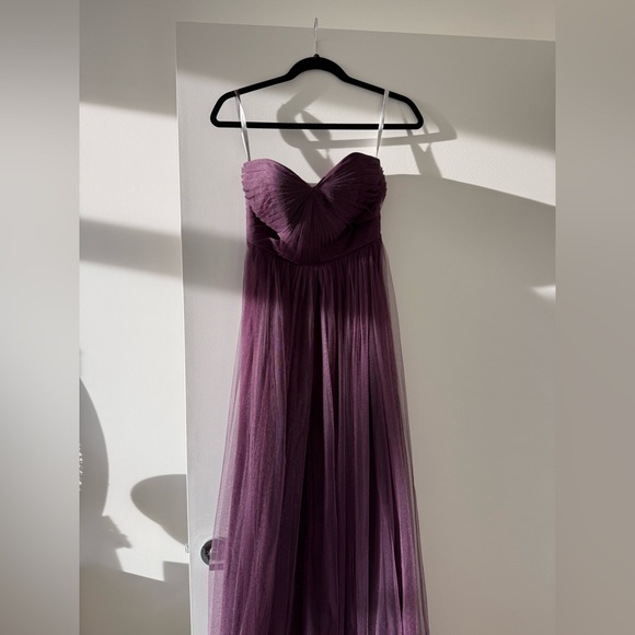 JENNY YOO Anthropologie Purple Annabelle Convertible Tulle Bridesmaid Gown 2-4 - Picture 1 of 5